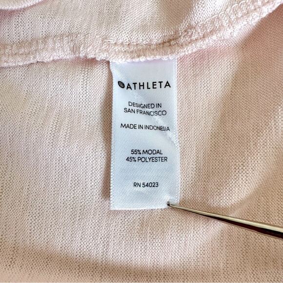 NWT   ATHLETA Modal Women’s Tank Gym Yoga Top Light Pink Size  L - Picture 13 of 13